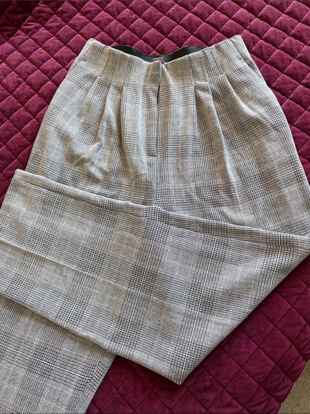 H&M Men's Gray Glen Plaid Dress Pants